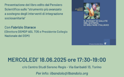 IL BUDGET DI SALUTE NEL SISTEMA DI WELFARE ITALIANO: incontro con Fabrizio Starace, mercoledì 18 giugno