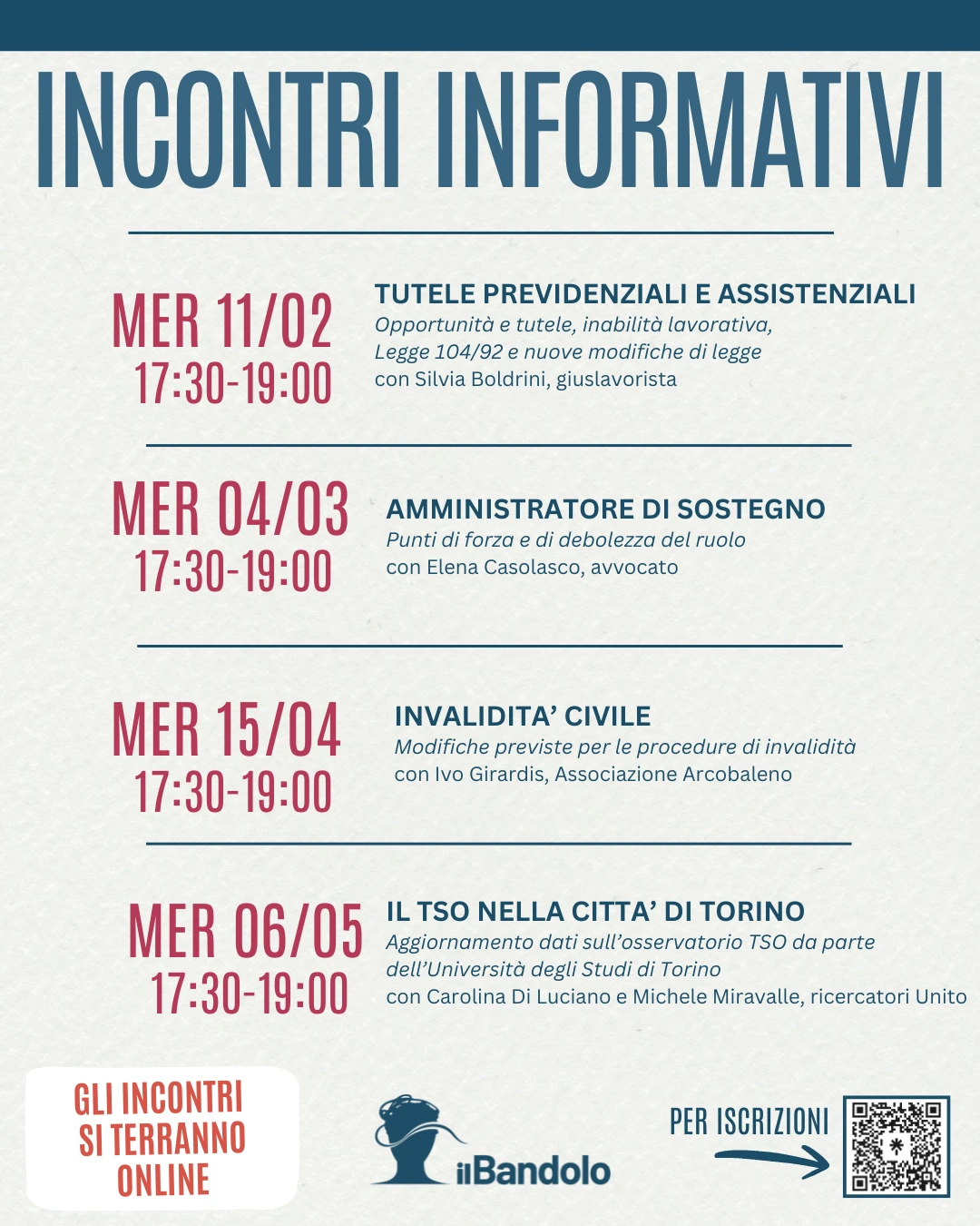quattro eventi online formativi